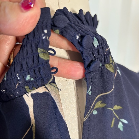 Nanette Lepore blue floral high-low sleeveless maxi dress Size 8 - Picture 5 of 12